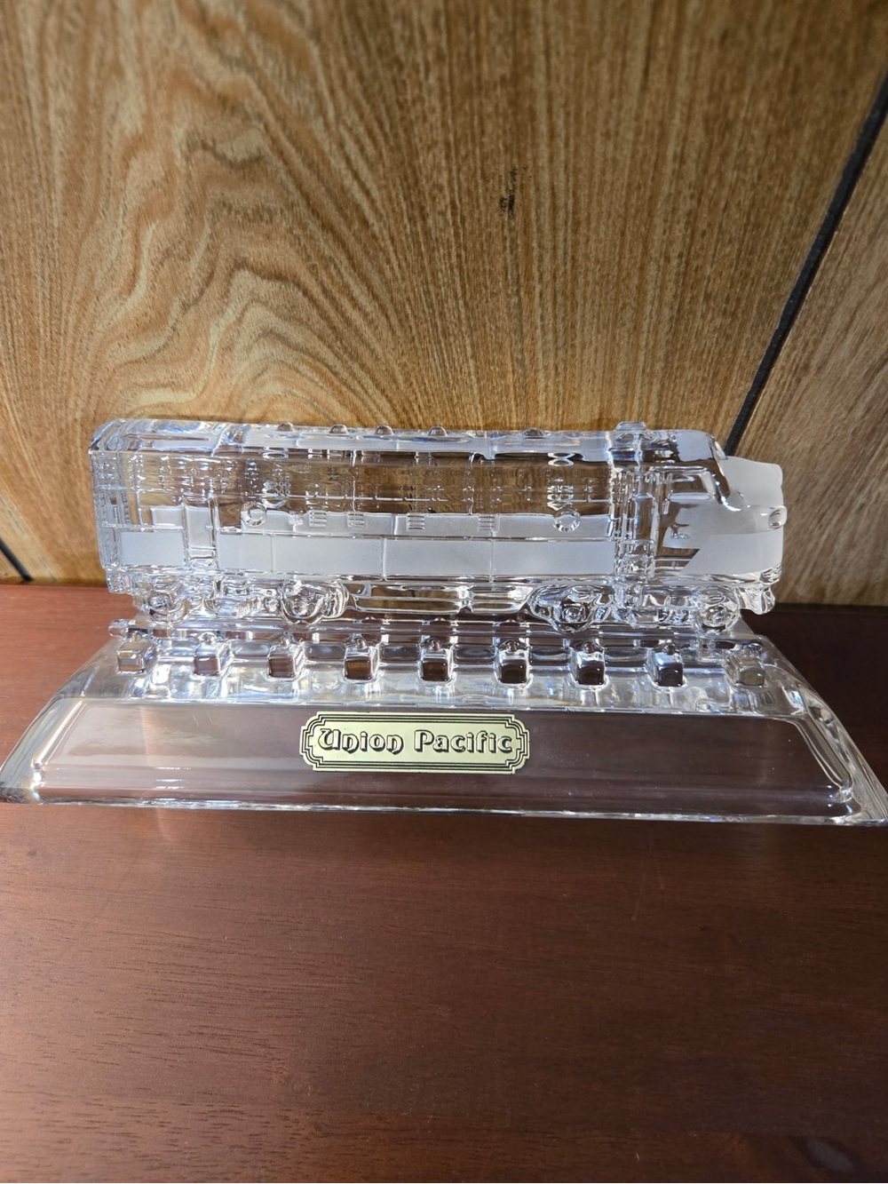 Vintage Hofbauer / Magic Cristal Union Pacific lead crystal locomotive train